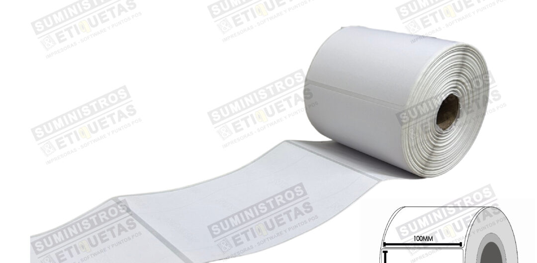 Rollo Etiqueta adhesiva 100X150 Polipropileno Brillante