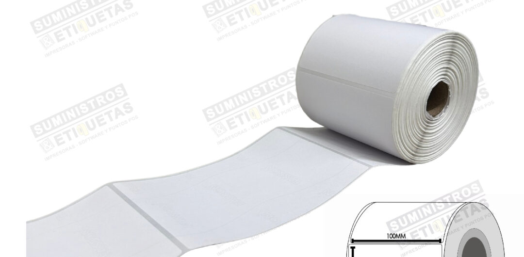 Rollo de etiquetas termica directa 100x150 para guias de transporte y envios