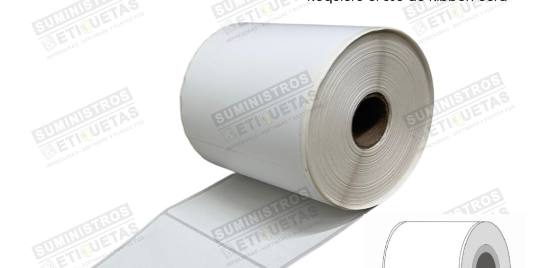 Rollo etiqueta adhesiva 100X100 Transferencia Termica