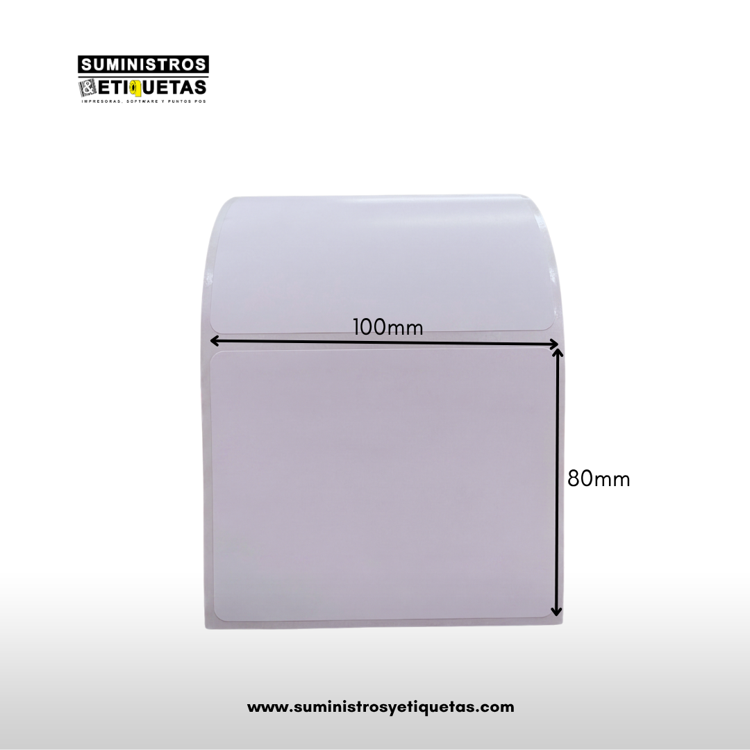 Rollo Etiqueta Adhesiva 100X80 Transferencia Térmica - Imagen 2