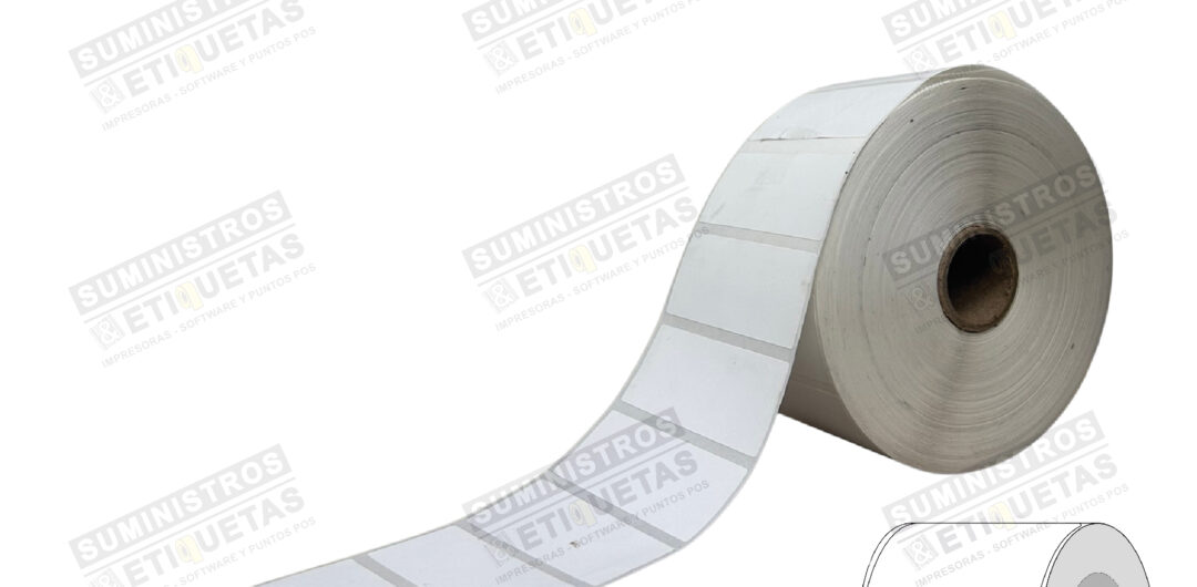 Rollo Etiqueta adhesiva 50X25 Transferencia Termica 1 Col
