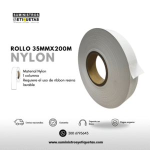 Rollo nylon para marquillas textiles 35X200