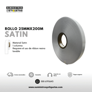 Rollo Cinta Satín 25X200