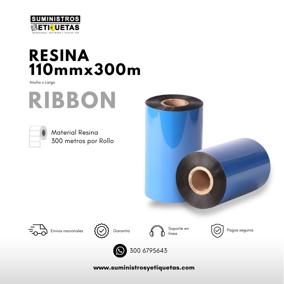 Cinta Ribbon Resina 110X300