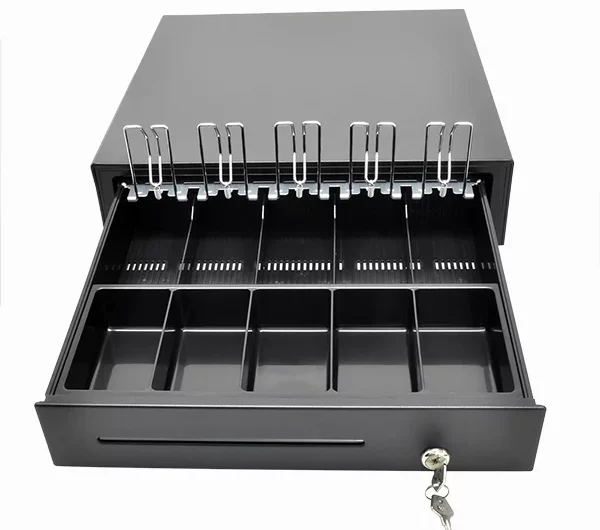 Cajon monedero grande 410mm jaltech metalico con 5 espacios para billetes