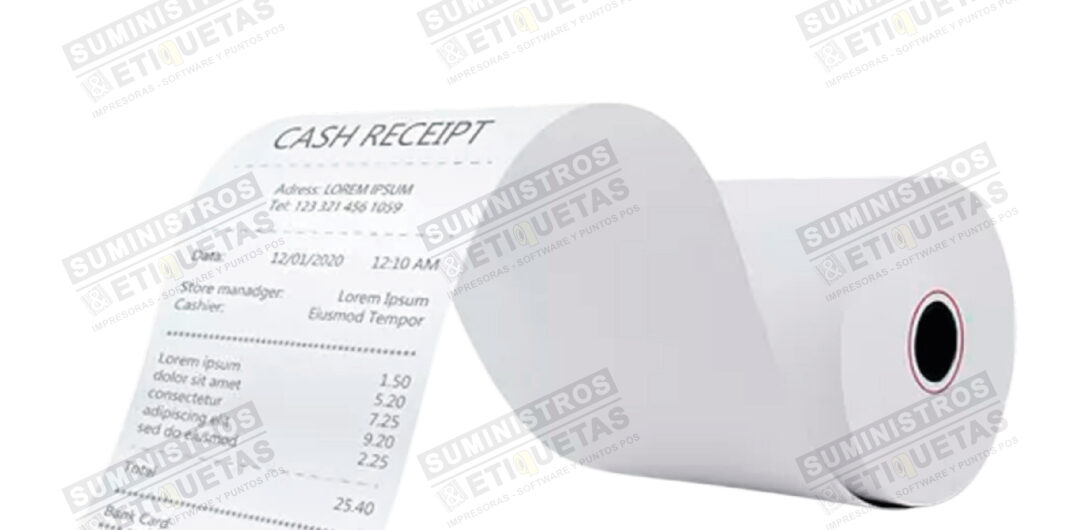 Paquete de 6 rollos de papel térmico 80x60 para impresoras POS de recibos