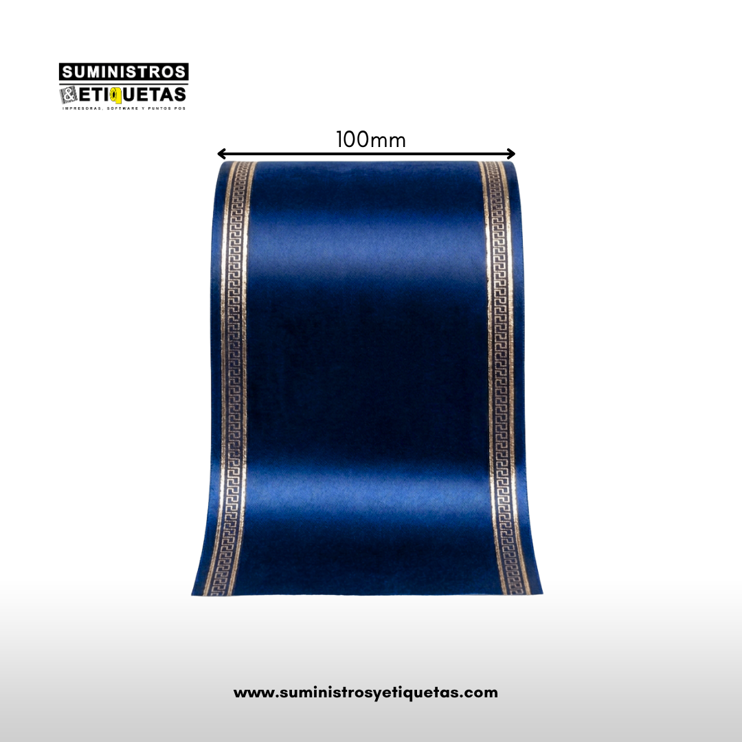 Rollo de Cinta Fúnebre 100mm x 50m – Azul (TT) - Imagen 3