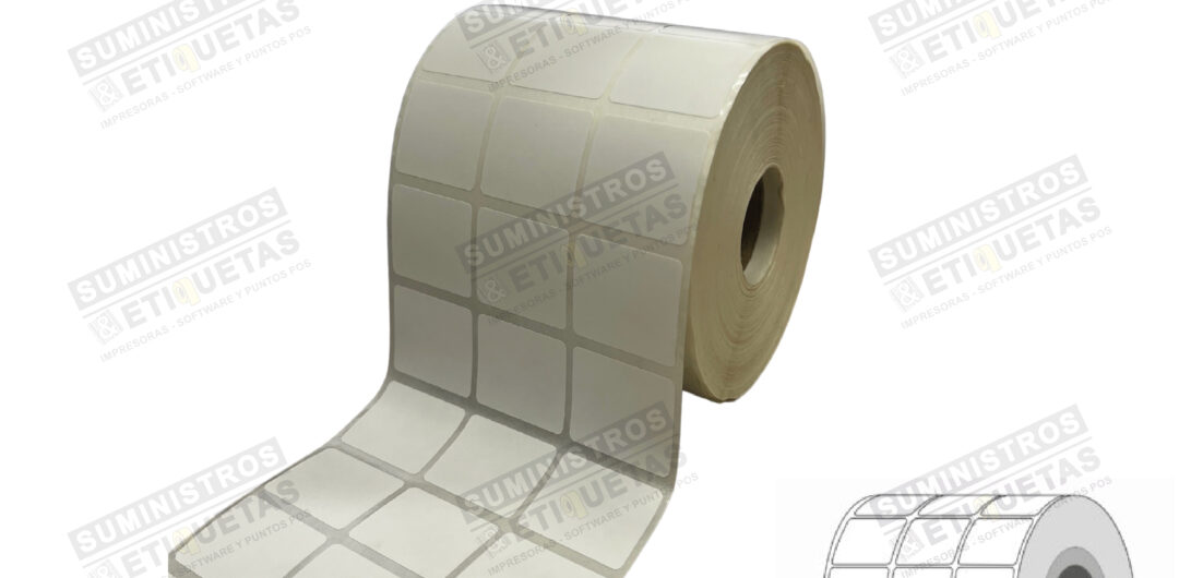Rollo de Etiquetas en Polipropileno 51x25mm – 3 Columnas