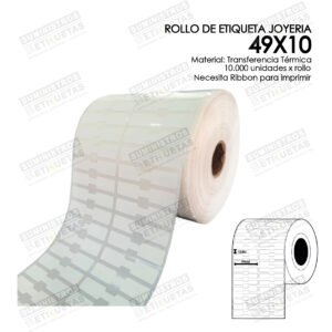 ROLLO DE ETIQUETAS JOYERÍA MARIPOSA (TT)